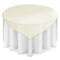 Lann's Linens - Organza Overlay Table Topper - 72" Square Tablecloth Cover for Wedding, Reception or Party